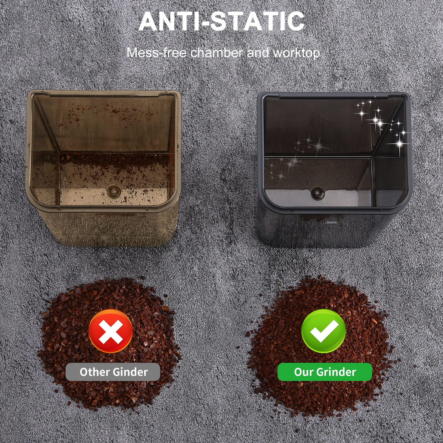 anti static coffee bean grinder