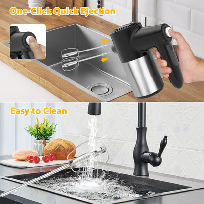 Cordless Hand Mixer, Digital Display 7 Speed Rechargeable Electric Mixer Handheld with Stainless Steel Attachments Whisks Beaters Dough Hooks & Storage Base