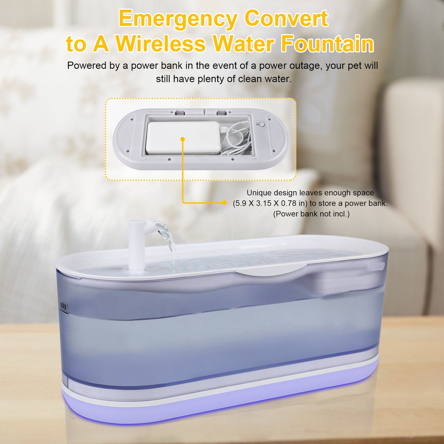 cordless cat water fountain