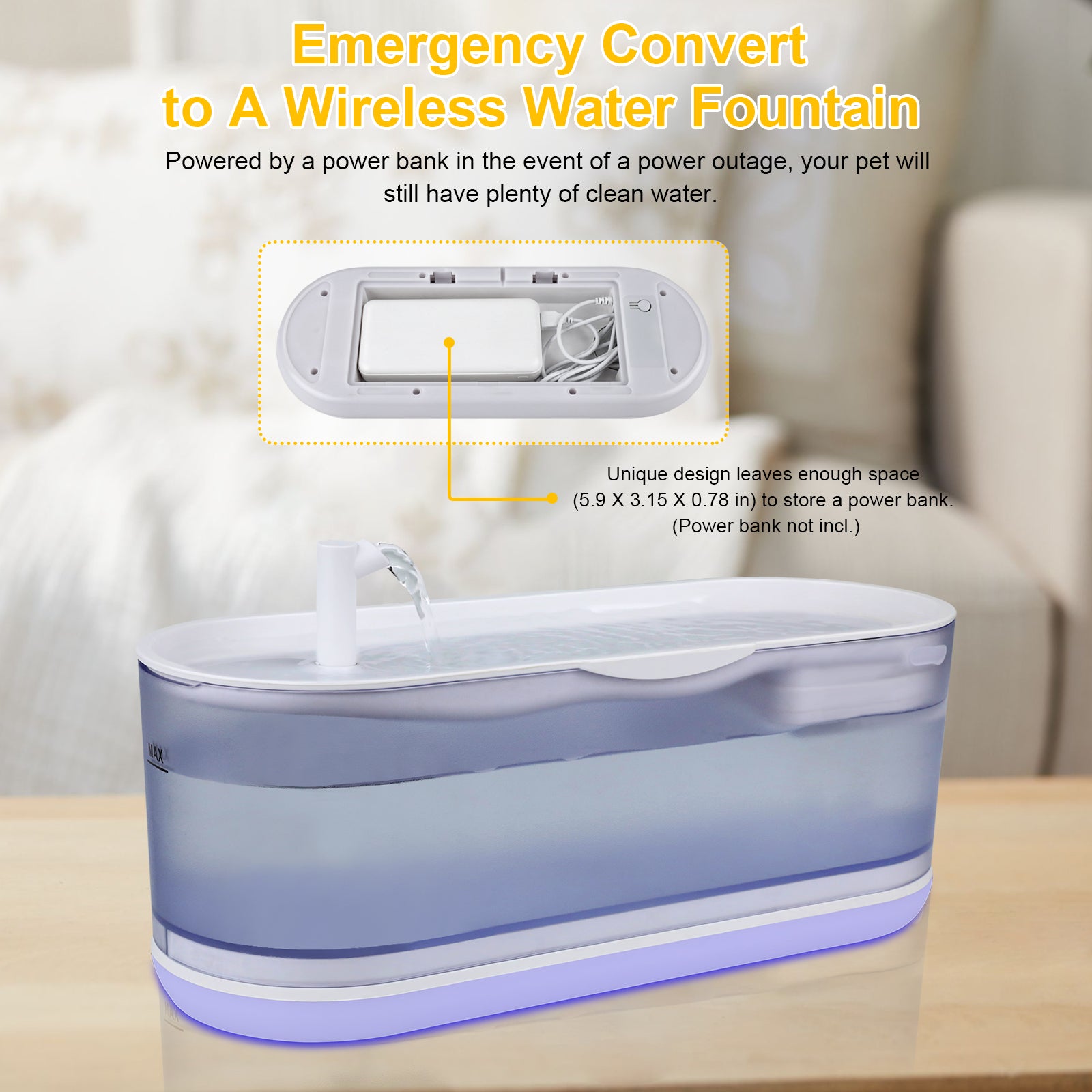 cordless cat water fountain