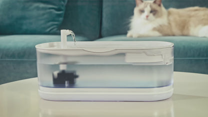 [US Stock]Cat Water Fountain 78oz/2.3L, Pet Water Fountain for Cats Indoor, Ultra Silent Automatic Dog Drinking Dispenser with Smart Indicator Light