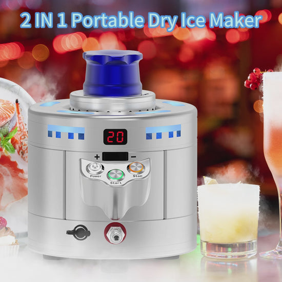 2 IN 1 Dry Ice Maker Machine