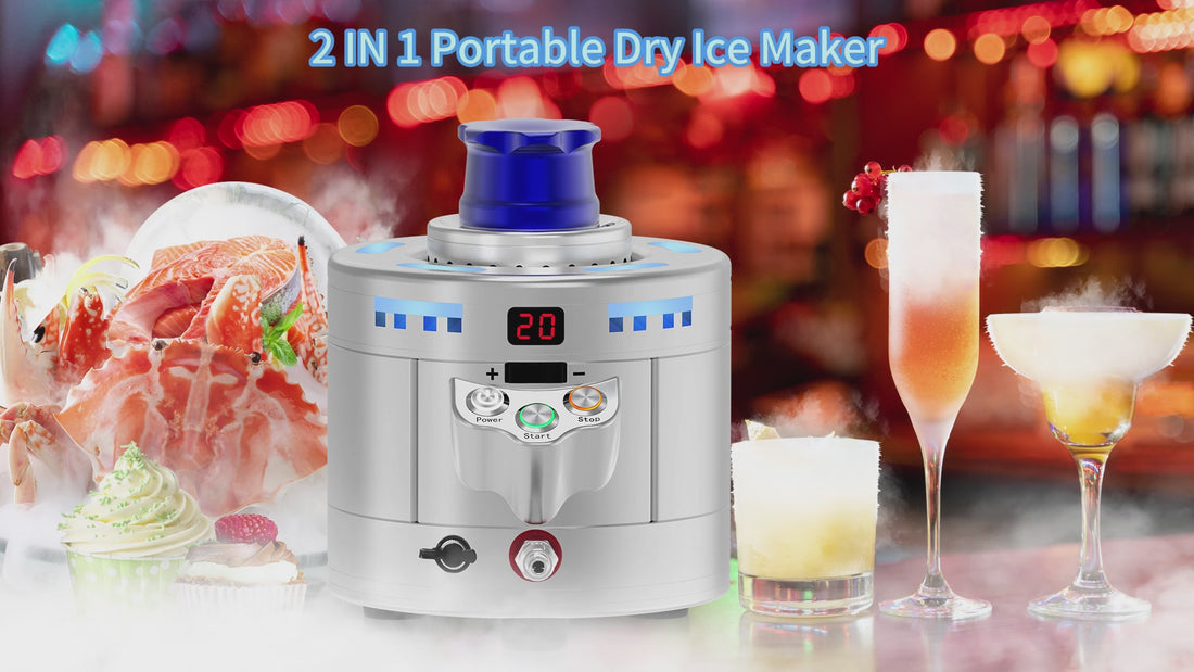 2 IN 1 Dry Ice Maker Machine